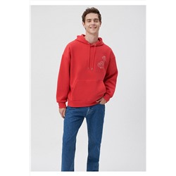 MaviLogo Baskılı Kapüşonlu Kırmızı Sweatshirt 0611726-70471