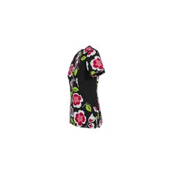 White Cross Scrubs Matisse Blooms Print Top