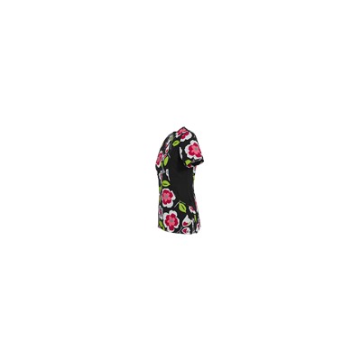 White Cross Scrubs Matisse Blooms Print Top