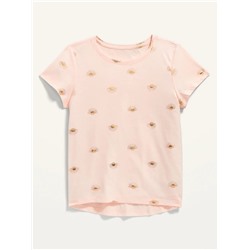 Softest Printed Scoop-Neck Tee for Girls