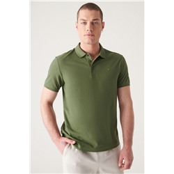 Haki %100 Pamuk Serin Tutan Polo Yaka T-Shirt
