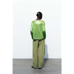 FEW ITEMS LEFT FINE KNIT FOIL SWEATER