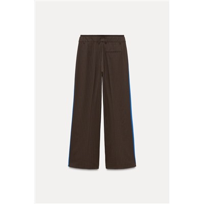PINSTRIPE TROUSERS WITH BOXER DETAIL