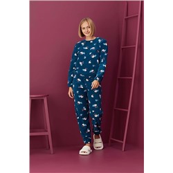 WAYNAP Kadın Polar Eşofman Takımı Jogger Desenli 8404 4175280706