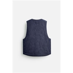 CHALECO DENIM COSTURAS
