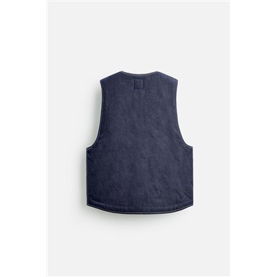 CHALECO DENIM COSTURAS