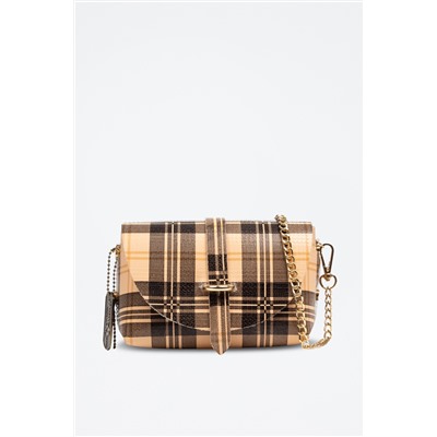 Bandolera de piel Aurora Beige y negro - Firenze Artegiani