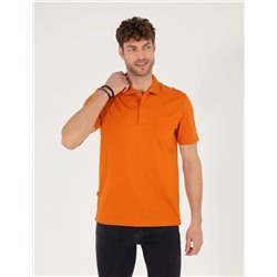 Kahverengi Regular Fit Polo Yaka Merserize Tişört