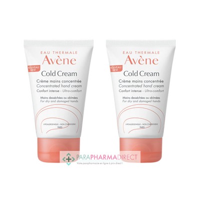 Avène Cold Cream Crème Mains 2x50mlLot  × 2