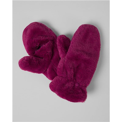 WOMEN'S PLUSH FUR FLIP-TOP MITTENS