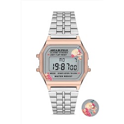 Aqua Di Polo 1987 Unisex Gümüş Retro Kurukafa Desenli Dijital Kol Saati Apwa063603 APWA0636