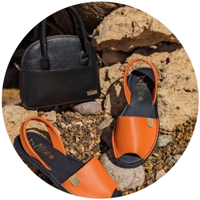 AB.ZAPATOS · 320-8 PC · NARANJA+Ab.Zapatos PELLE Peque (550) Negro