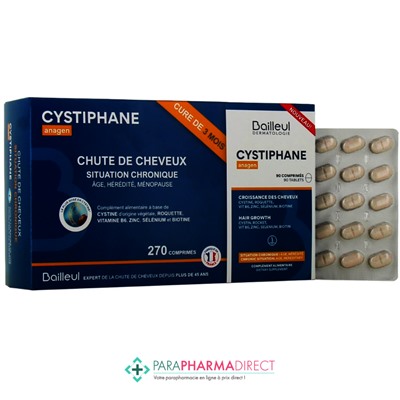 Bailleul Cystiphane Anagen - Croissance des Cheveux - LOT de 3x90 ComprimésLot  × 3