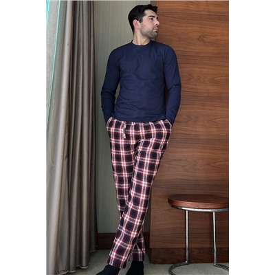 For You Homewear 2'li Ekose Flanel Lacivert Pijama Takımı, For You Homewear                                            
                                            2'li Ekose Flanel Lacivert Pijama Takımı