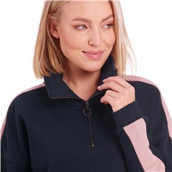 Damen Sweatshirt mit Troyerkragen