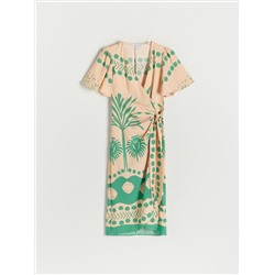 Viskose Kleid mit Muster