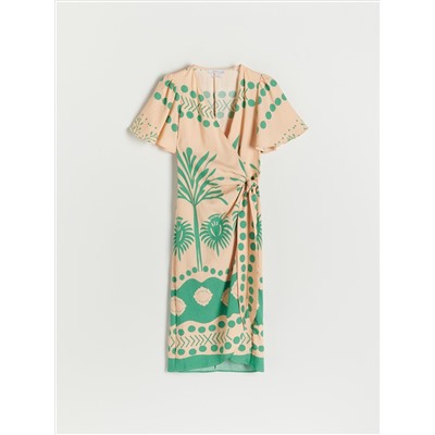 Viskose Kleid mit Muster