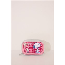 Monedero Snoopy rosa metalizado