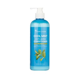[QUEENCHARM] Кондиционер для волос 10% ЭКСТРАКТ МЯТЫ освежающий Cool Mint Anti-Aging Conditioner, 500 мл