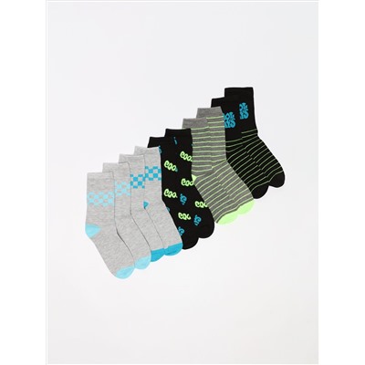 PACK OF 5 PAIRS OF PRINTED LONG SOCKS