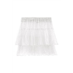 Falda avolantada Blanco
