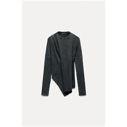 HEAVY COTTON PLEATED T-SHIRT