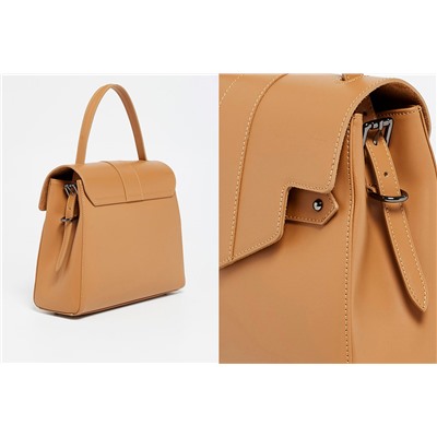 Bandolera de piel Leni Camel