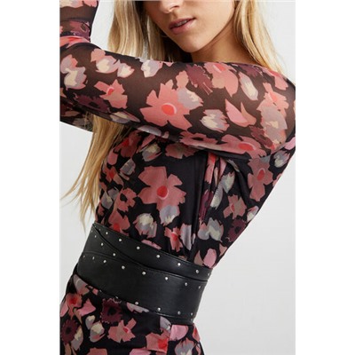Vestido slim corto flores