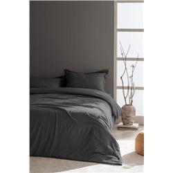 Mona Tek Kişilik Microfiber Lastikli Nevresim Takımı - Antrasit