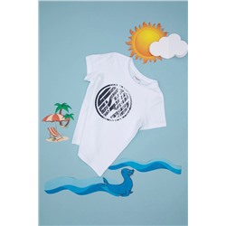 U.S. Polo Assn., Erkek Çocuk Beyaz Basic Bisiklet Yaka Tişört 50306514-vr013
