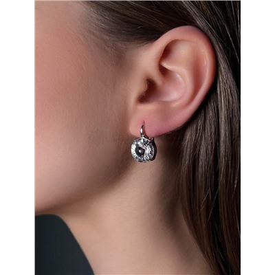 Подвеска из серебра с кристаллом Swarovski родированная 925 пробы 0042п-001