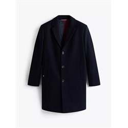 Wool-Blend Casual Coat