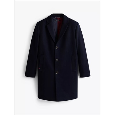 Wool-Blend Casual Coat
