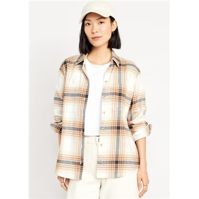 Flannel Boyfriend Button-Down Shirt