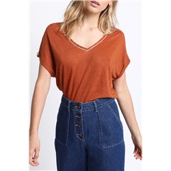 Camiseta de lino Terracota