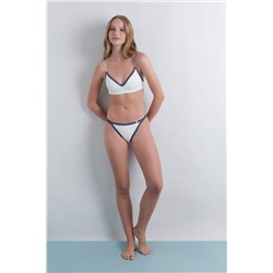 Sujetador seamless pointelle blanco