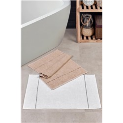 eumenia, Sahara  50x70 cm 2'li Ayak Havlusu/Banyo Paspası | Bej-Krem