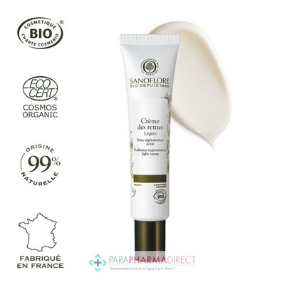 Sanoflore Crème des Reines Légère - Soin Régénération Eclat BIO 50 ml
