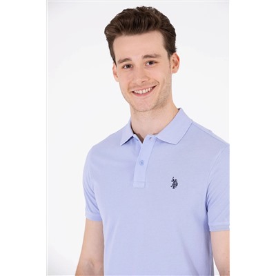 Erkek Mavi Basic Polo Yaka Tişört