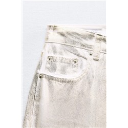 TRF MID-RISE LOOSE FOIL JEANS