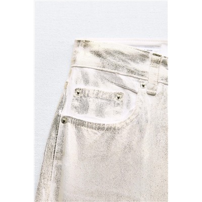 TRF MID-RISE LOOSE FOIL JEANS