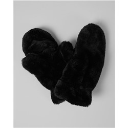 WOMEN'S PLUSH FUR FLIP-TOP MITTENS