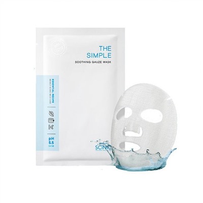 ★SALE★ The Simple Soothing Gauze Mask, Слабокислотная Тканевая маска для чувствительной кожи