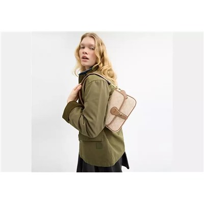 Hadley Shoulder Bag With Signature Canvas