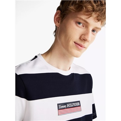 Hilfiger Box Logo Stripe T-Shirt