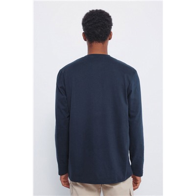 Camiseta básica manga larga acabado suave