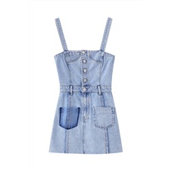 Vestido recto Azul