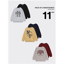 PACK OF 2 PRINTED T-SHIRTS