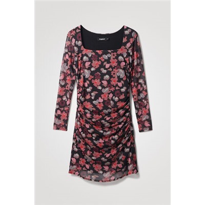 Vestido slim corto flores