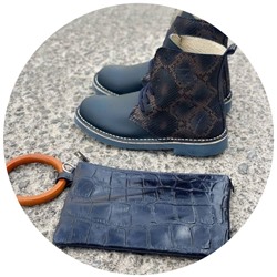 Ab. Zapatos 27025 serpiente MARINO+Pelle PULSERA Marino АКЦИЯ